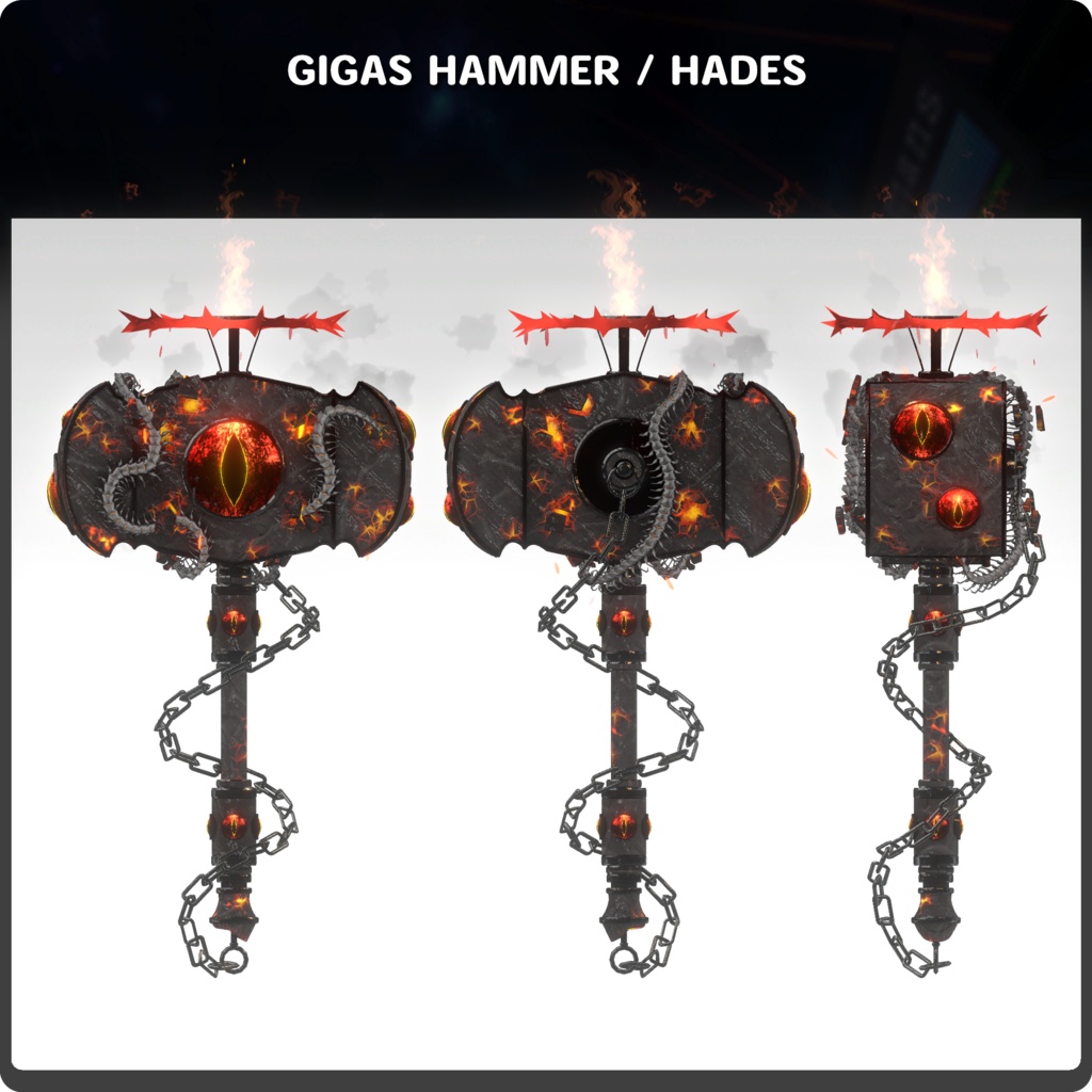 【期間限定SALE中!GIGASコラボレーションアイテム】HADES&EDEN HAMMER / VRChat向け3Dモデル