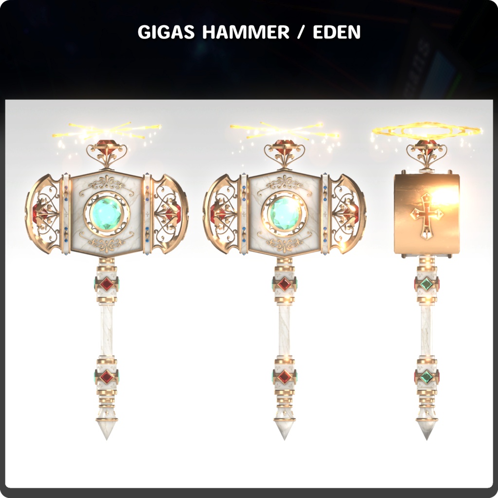 【期間限定SALE中!GIGASコラボレーションアイテム】HADES&EDEN HAMMER / VRChat向け3Dモデル