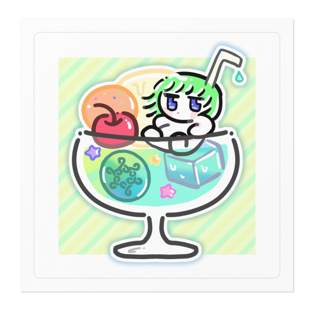 めろじゅドリンクステッカーA