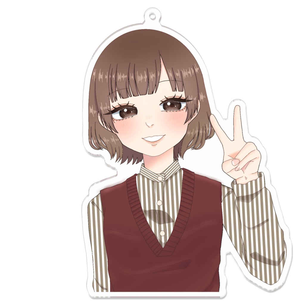 可愛い女の子のアクリルキーホルダー②