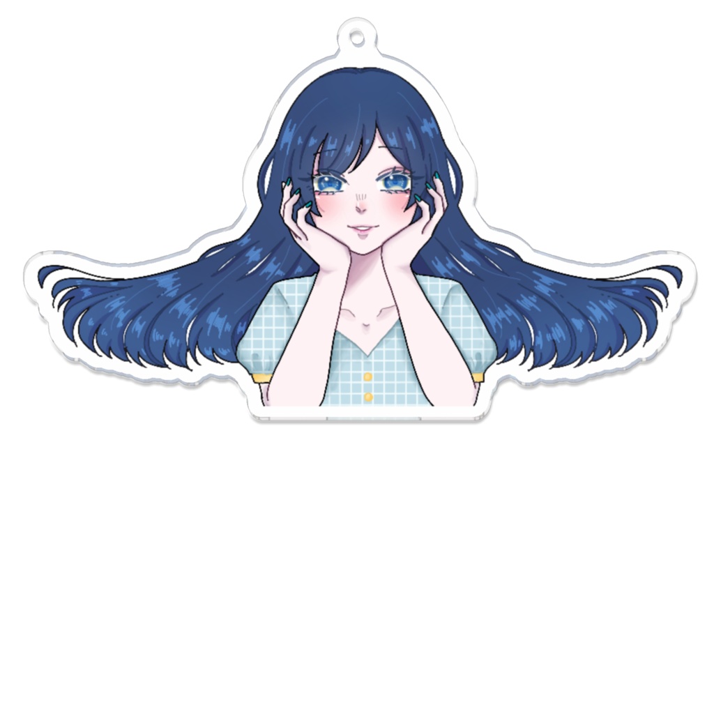 可愛い女の子のアクリルキーホルダー