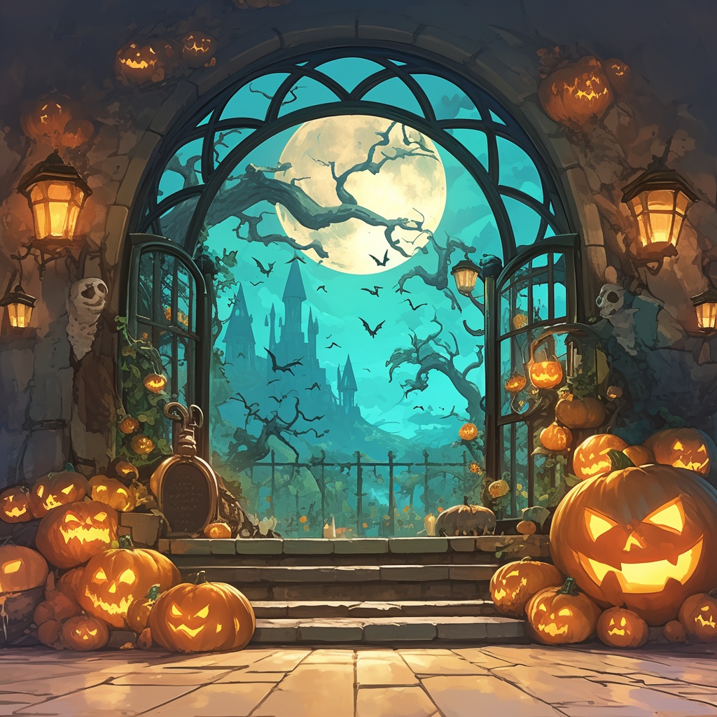 ハロウィン風背景画像