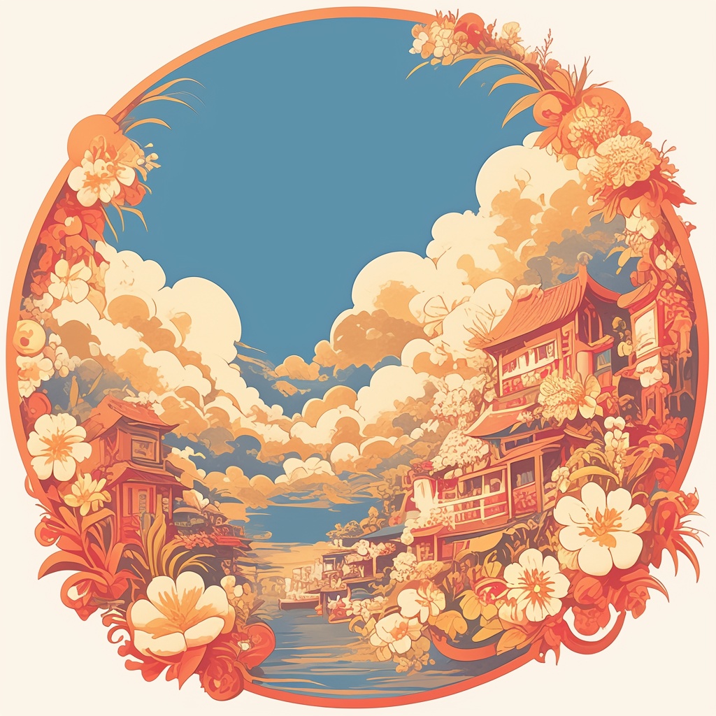中華風イメージ背景画像