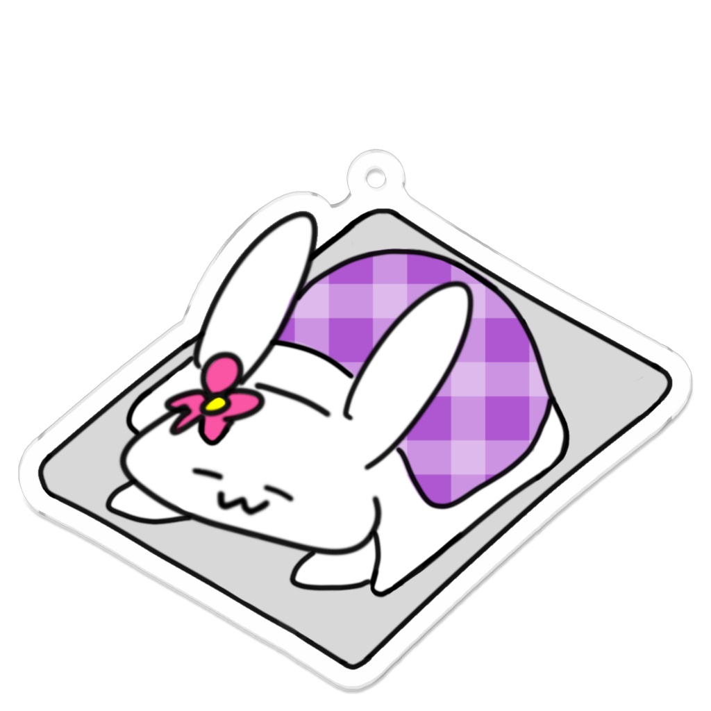 みみのはなれたうさぎ（ｵﾌﾄｩﾝ)アクリルキーホルダー