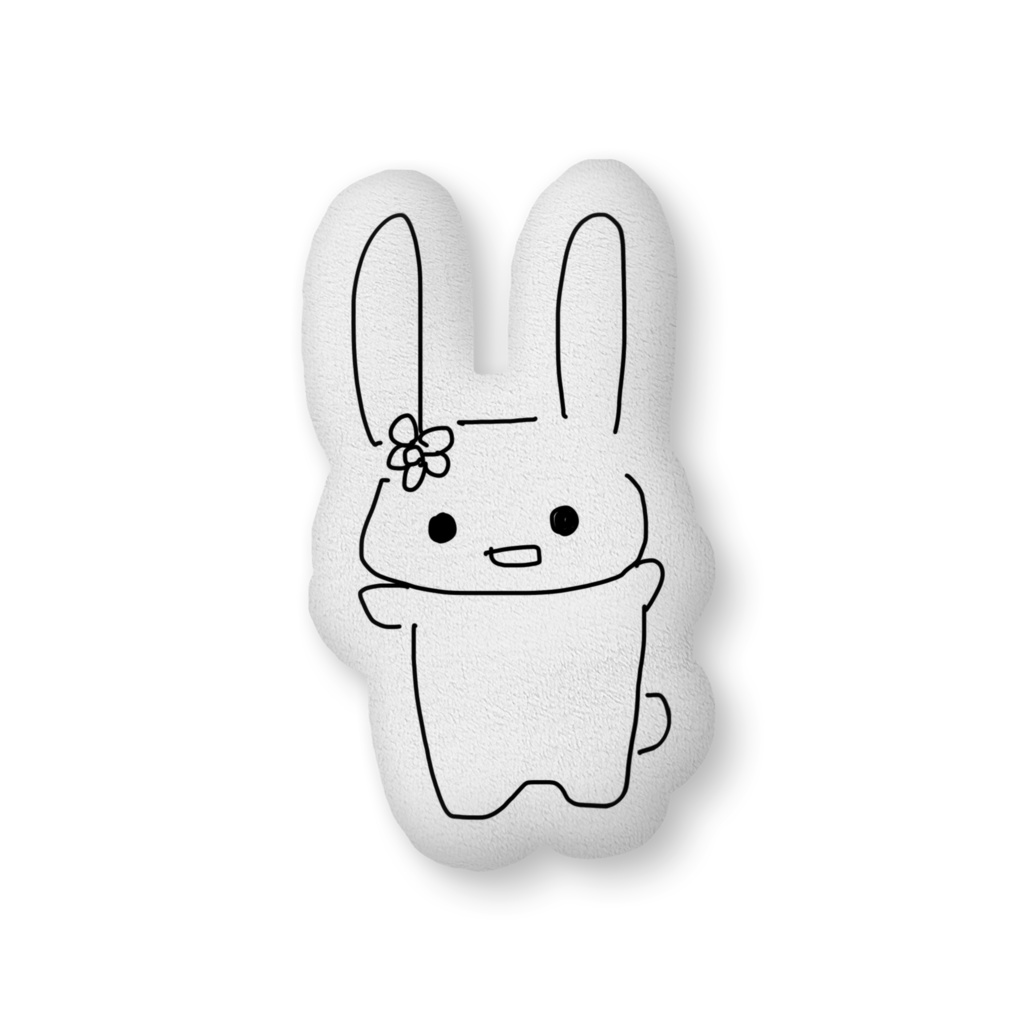 みみのはなれたうさぎ　クッション
