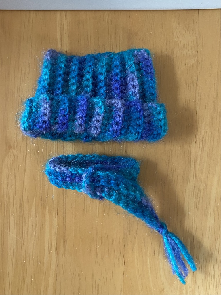 10〜12㎝ぬい用 猫耳風ニット帽 ミックスカラー