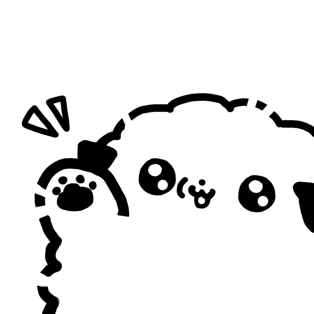 ふわふわのいぬ　OSMOスタンプ　10ｍｍ