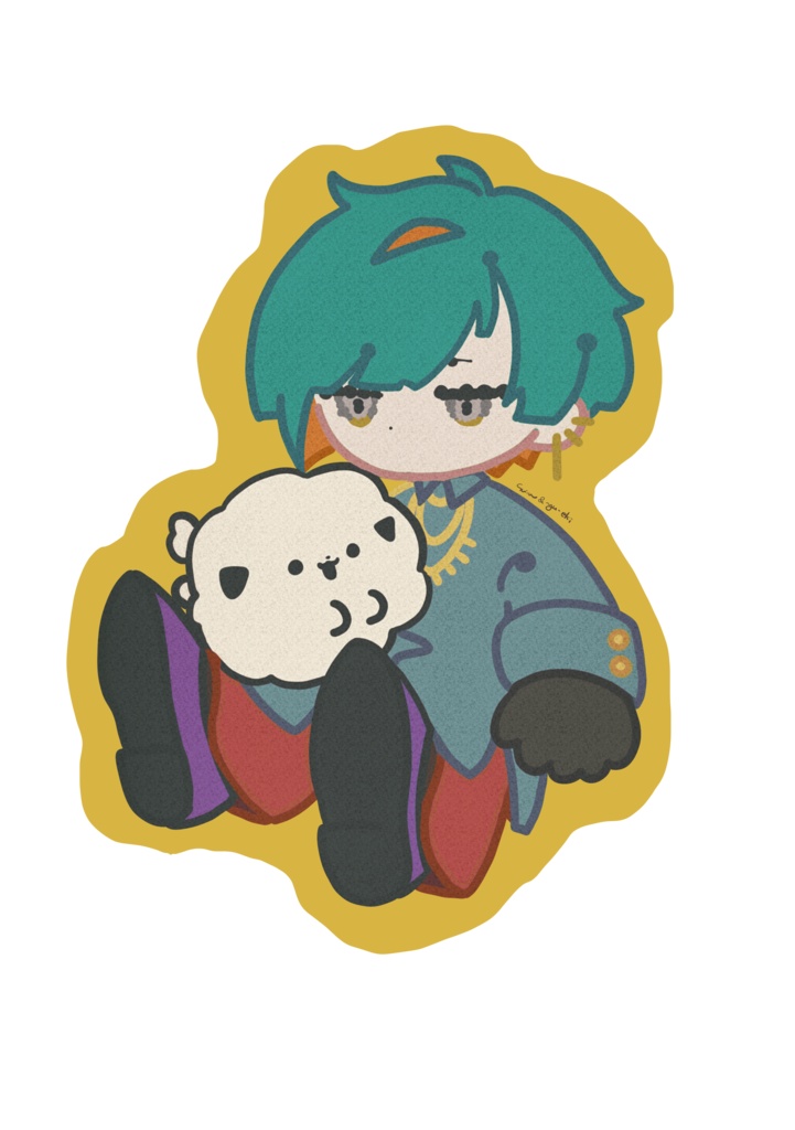 ダイカットシール二枚組60㎜(有毒・阿鼻)