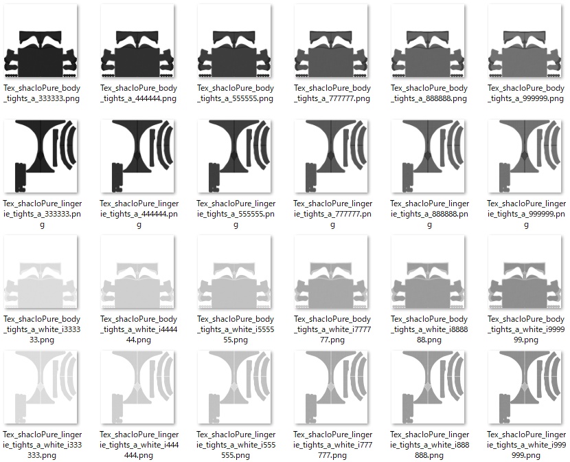 Shaclo -Pure-用タイツテクスチャ
