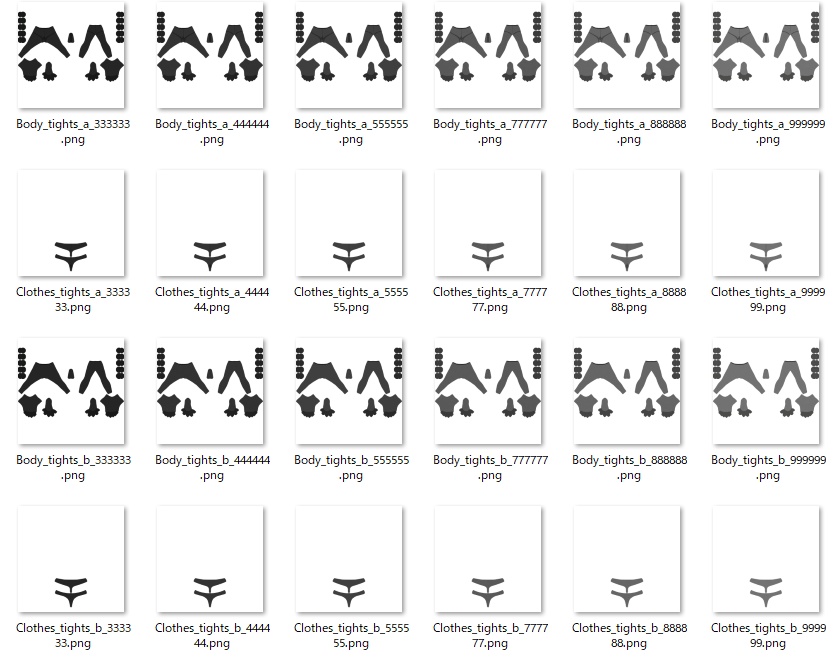 ユギ・ミヨ用タイツテクスチャ