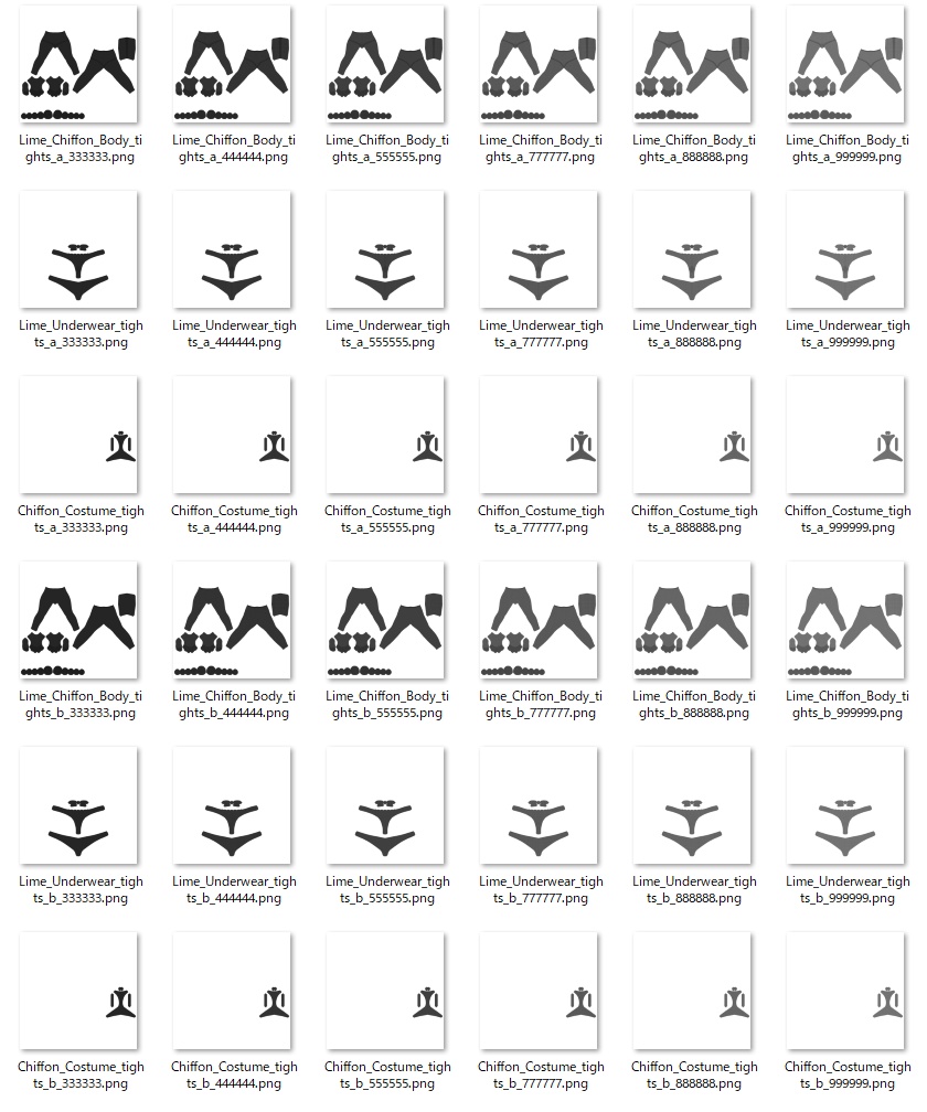 ライム・シフォン・ショコラ用タイツテクスチャ