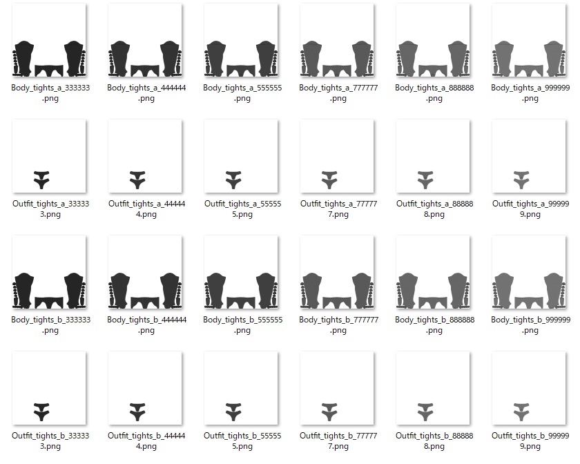 凪夜 瑠璃用タイツテクスチャ