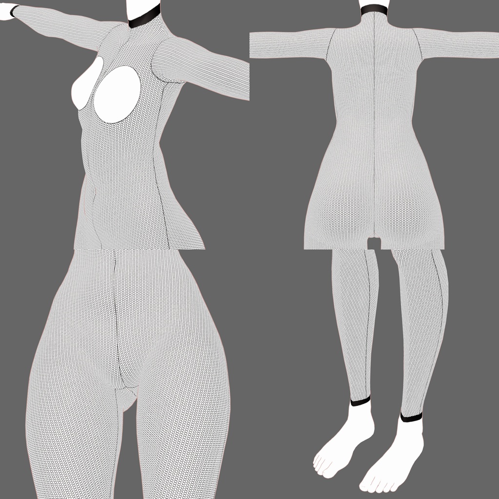 マヌカ用全身網タイツテクスチャ
