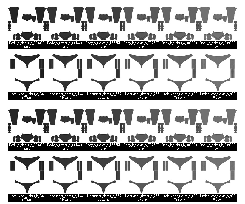 真央・りりか用タイツテクスチャ