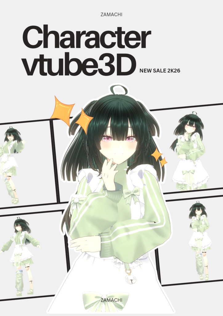 ZAMACHI – 美少女アニメVTuberモデル|配信者向けVRoid 3Dアバター