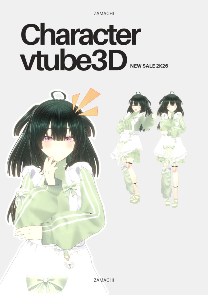 ZAMACHI – 美少女アニメVTuberモデル|配信者向けVRoid 3Dアバター