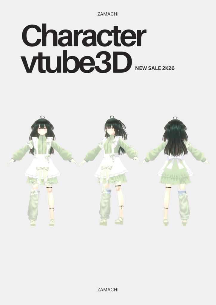 ZAMACHI – 美少女アニメVTuberモデル|配信者向けVRoid 3Dアバター