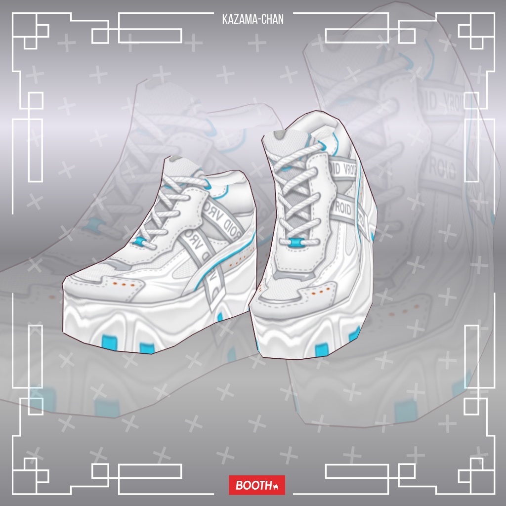 VRoid Shoes|Future Street Sneakers|VTuber・VRChat 3Dアセット|シューズパック