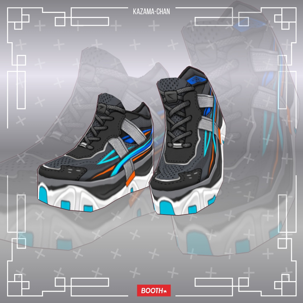 VRoid Shoes|Future Street Sneakers|VTuber・VRChat 3Dアセット|シューズパック