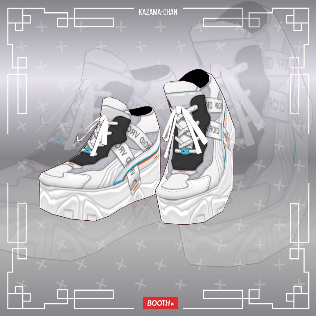 VRoid Shoes|Future Street Sneakers|VTuber・VRChat 3Dアセット|シューズパック