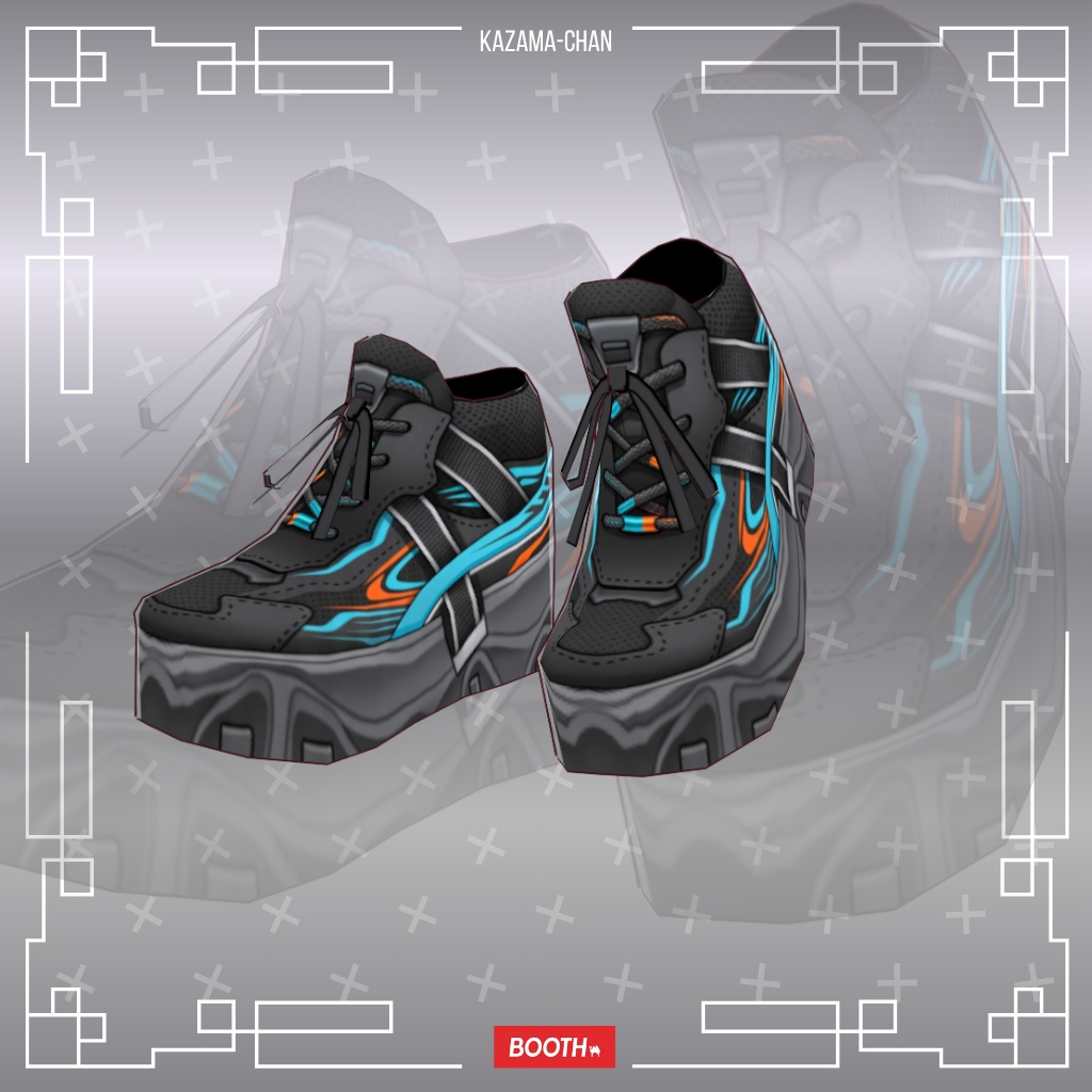 VRoid Shoes|Future Street Sneakers|VTuber・VRChat 3Dアセット|シューズパック