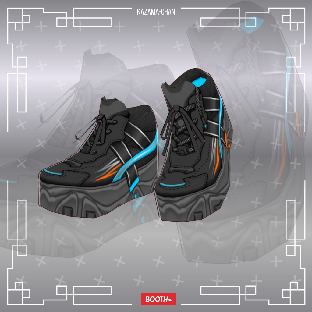 VRoid Shoes|Future Street Sneakers|VTuber・VRChat 3Dアセット|シューズパック