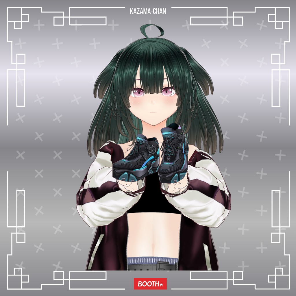 VRoid シューズ|Cyber Street Sneakers|VTuber・VRChat 3Dアセット