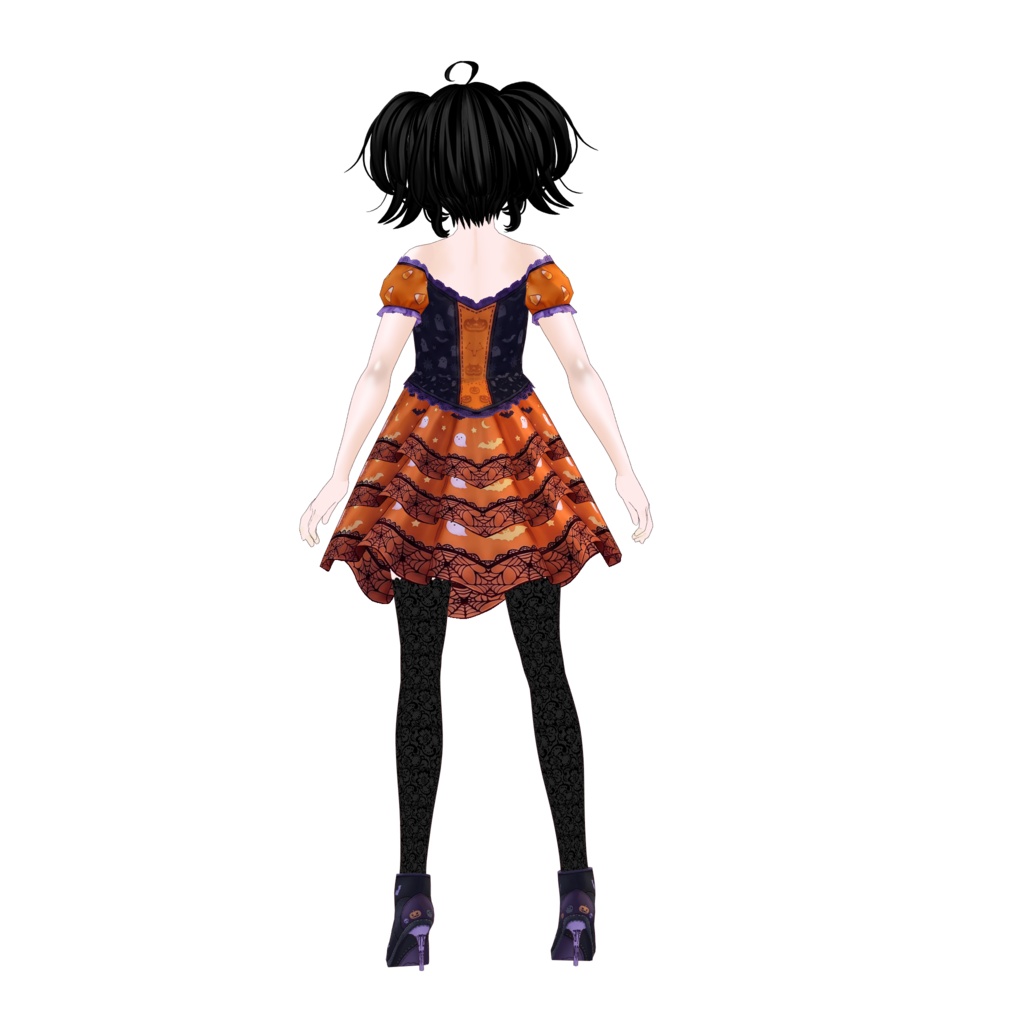 Halloween Outfit VRoid Clothes VRoid Studio VRoid Texture Customitem VRM VTuber Asset Halloween Dress Casual Halloween VTuber Fashion