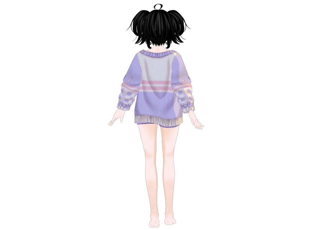 【VRoid】Kawaii Pastel Bear Knit Sweater | Cozy Cute Outfit | VRoid Custom Item