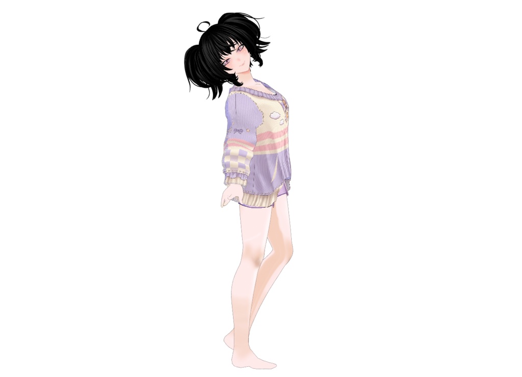 【VRoid】Kawaii Pastel Bear Knit Sweater | Cozy Cute Outfit | VRoid Custom Item