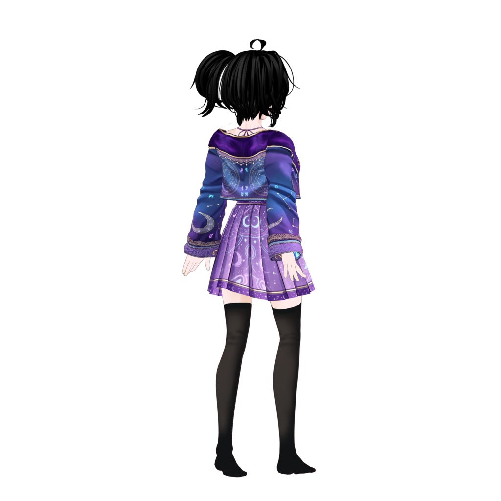 【VRoid】Purple Fantasy Princess Outfit | Magical Kawaii Dress | VRoid Custom Item