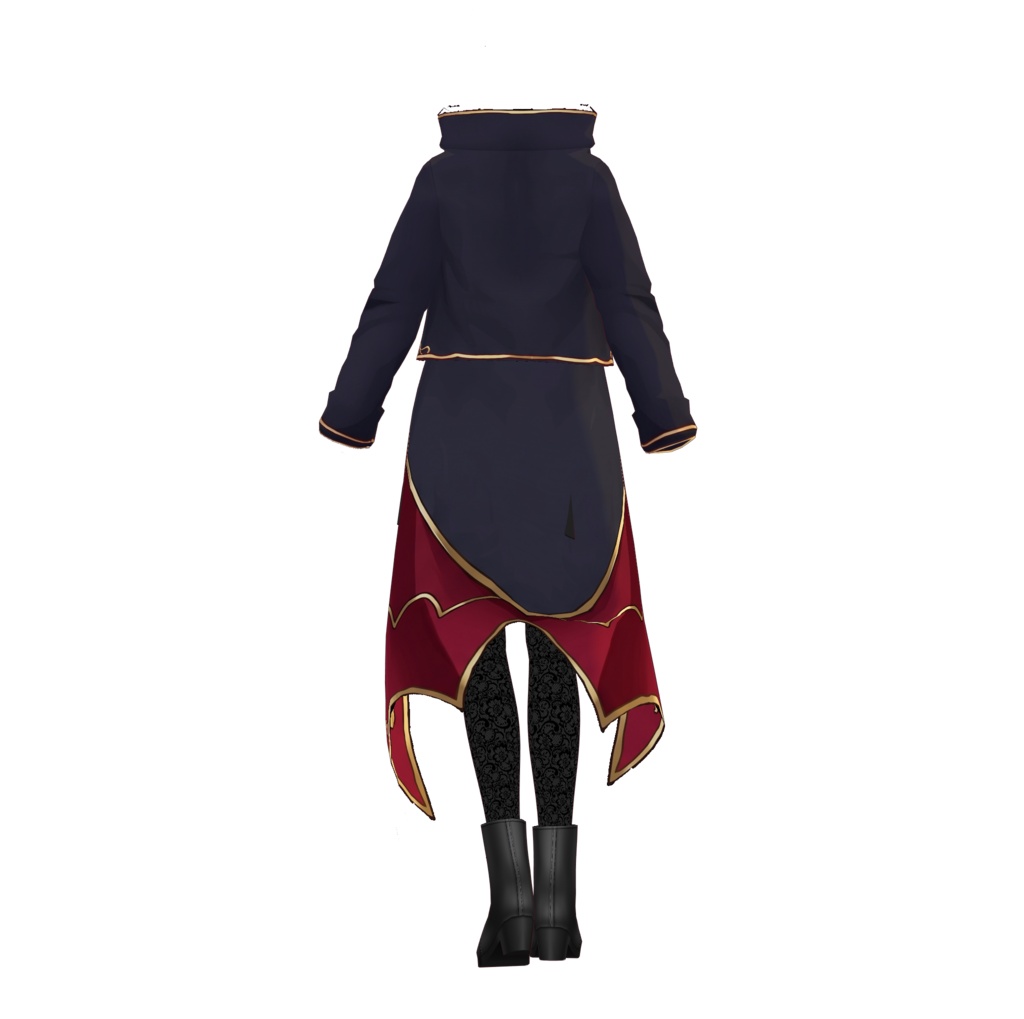 【VRoid】Halloween Vampire Gothic Outfit | Dark Royal Vampire Costume | VRoid Custom Item