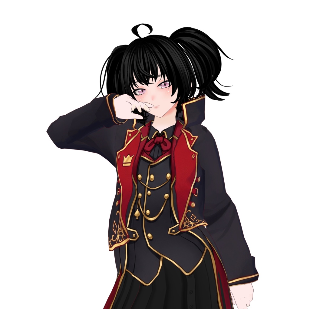 【VRoid】Halloween Vampire Gothic Outfit | Dark Royal Vampire Costume | VRoid Custom Item