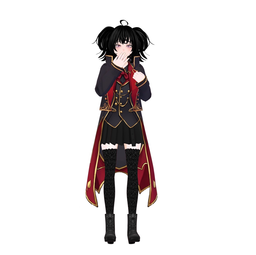 【VRoid】Halloween Vampire Gothic Outfit | Dark Royal Vampire Costume | VRoid Custom Item