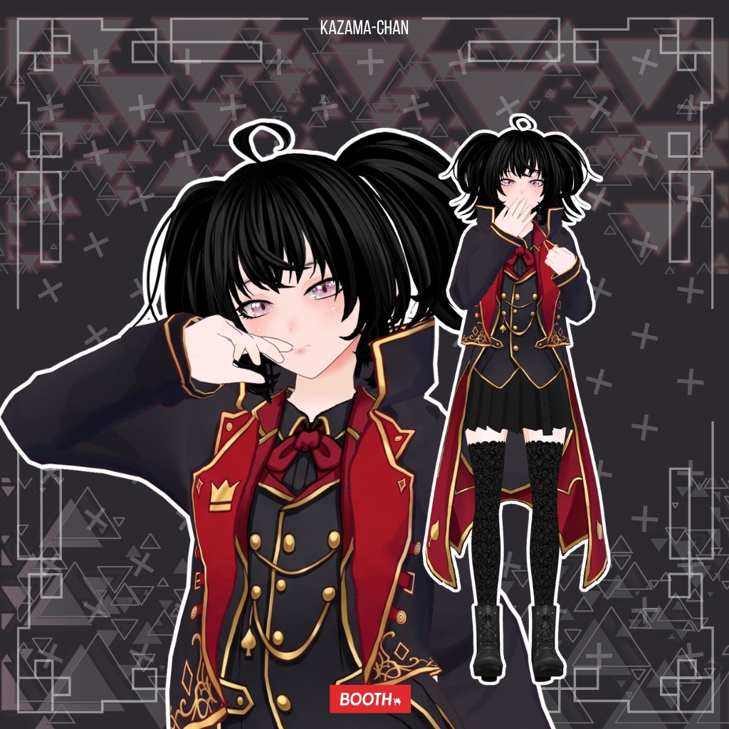 【VRoid】Halloween Vampire Gothic Outfit | Dark Royal Vampire Costume | VRoid Custom Item