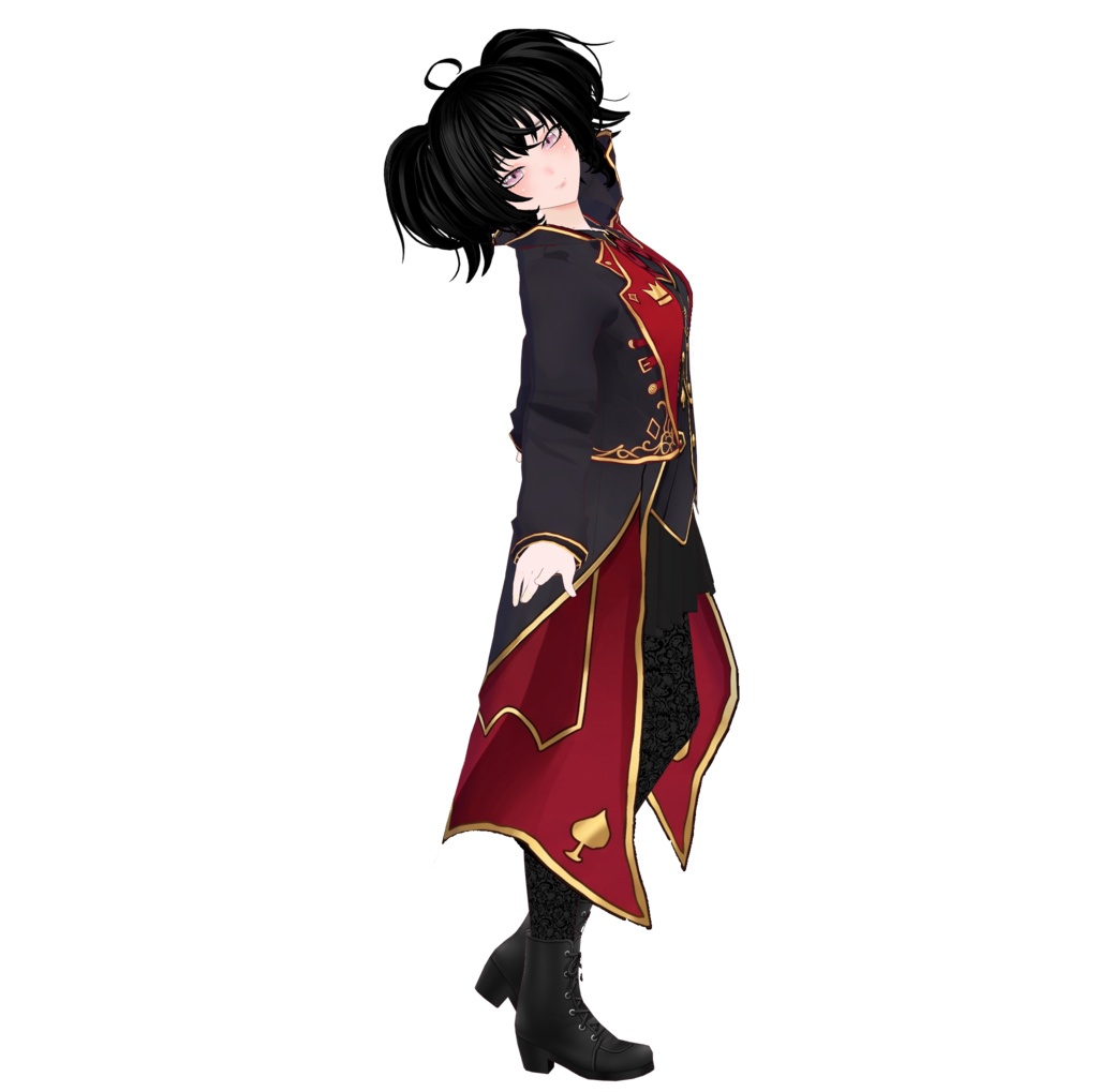【VRoid】Halloween Vampire Gothic Outfit | Dark Royal Vampire Costume | VRoid Custom Item