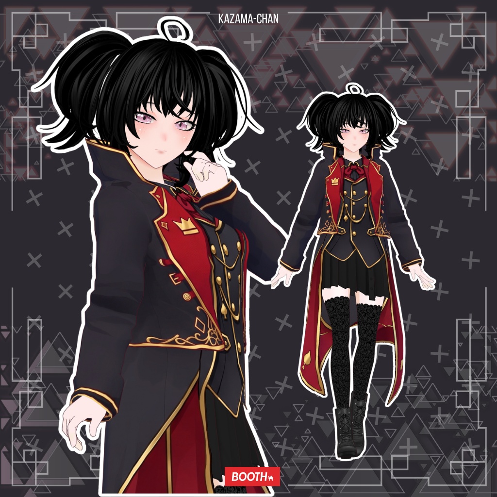 【VRoid】Halloween Vampire Gothic Outfit | Dark Royal Vampire Costume | VRoid Custom Item