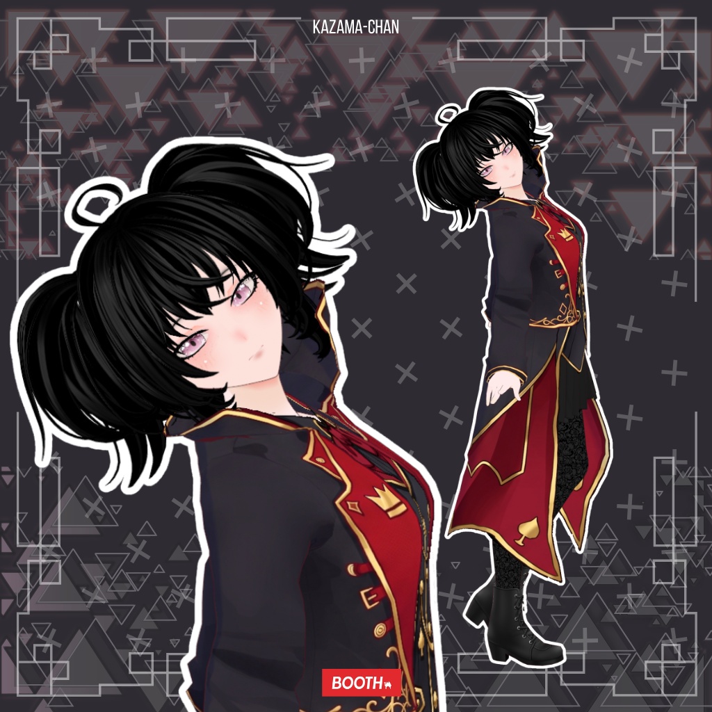 【VRoid】Halloween Vampire Gothic Outfit | Dark Royal Vampire Costume | VRoid Custom Item