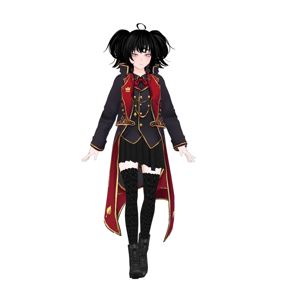 【VRoid】Halloween Vampire Gothic Outfit | Dark Royal Vampire Costume | VRoid Custom Item
