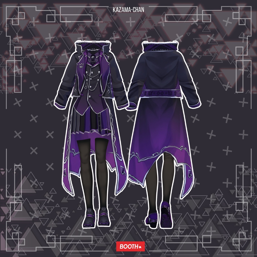 【VRoid】Dracula Vampire Outfit | Dark Gothic Vampire Lord | Halloween VRoid Custom Item
