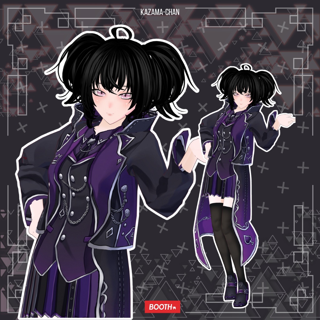 【VRoid】Dracula Vampire Outfit | Dark Gothic Vampire Lord | Halloween VRoid Custom Item