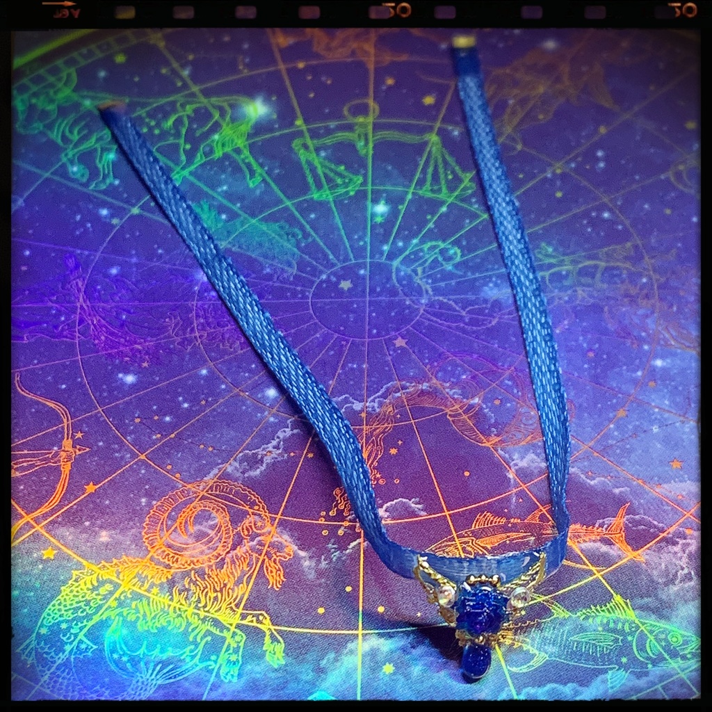 薔薇雫のリボンチョーカー:シチリアの追憶等小サイズドール用アクセサリー