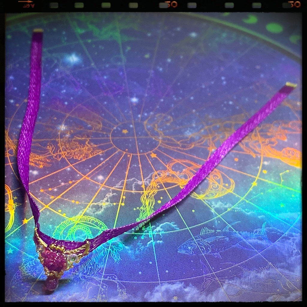 薔薇雫のリボンチョーカー:シチリアの追憶等小サイズドール用アクセサリー