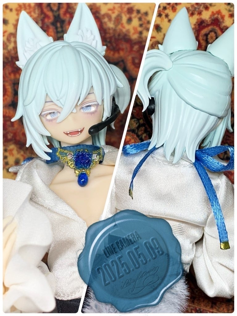 薔薇雫のリボンチョーカー:シチリアの追憶等小サイズドール用アクセサリー