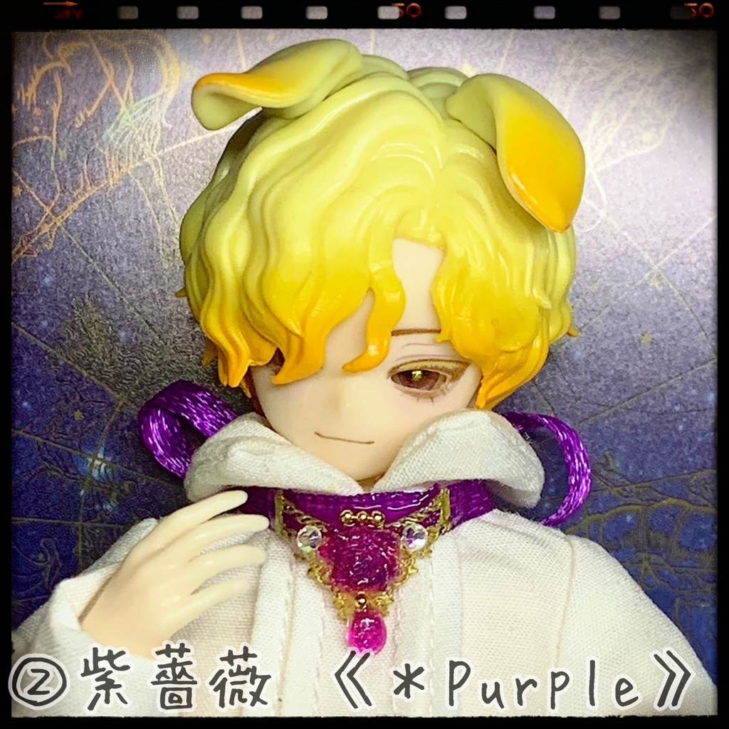 薔薇雫のリボンチョーカー:シチリアの追憶等小サイズドール用アクセサリー