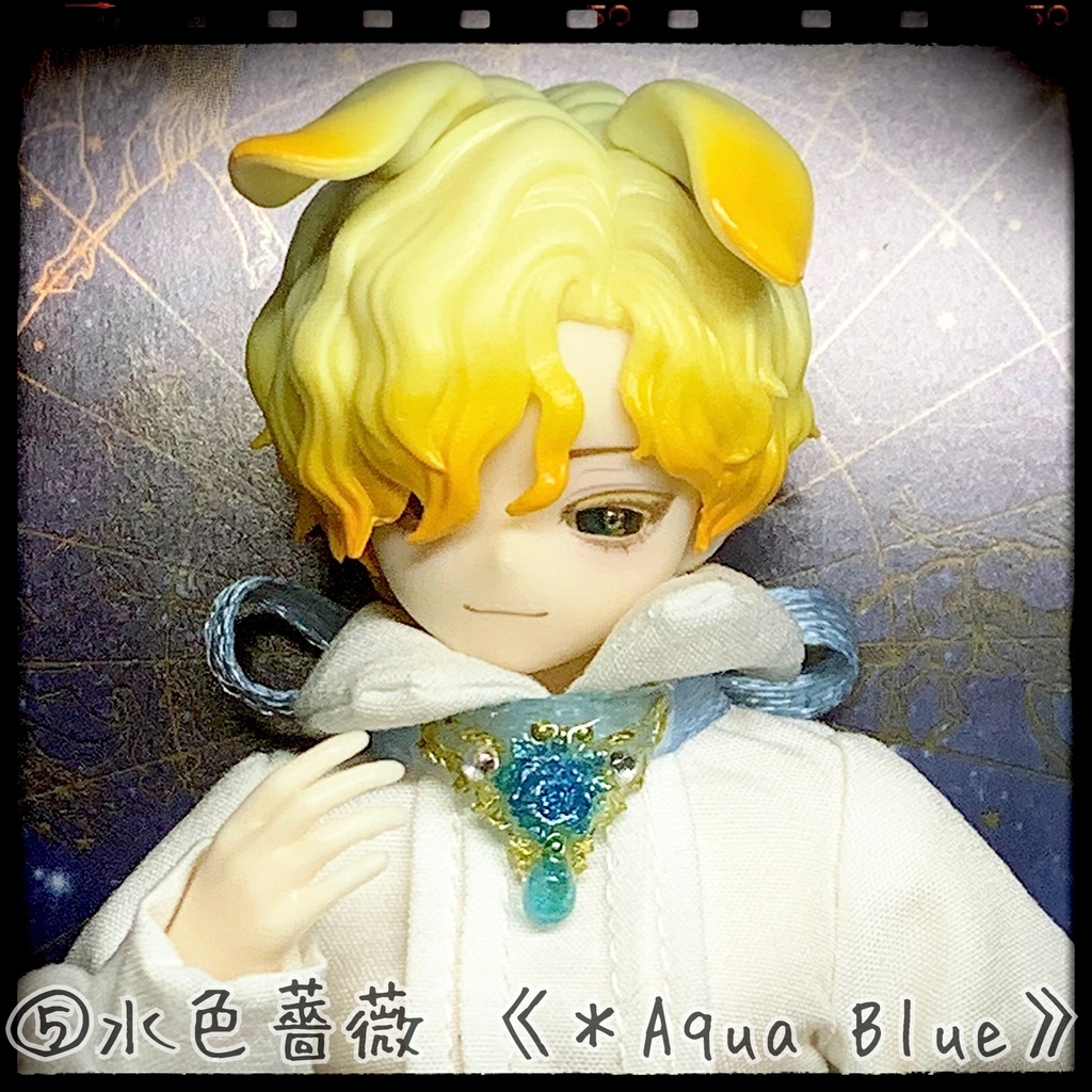 薔薇雫のリボンチョーカー:シチリアの追憶等小サイズドール用アクセサリー