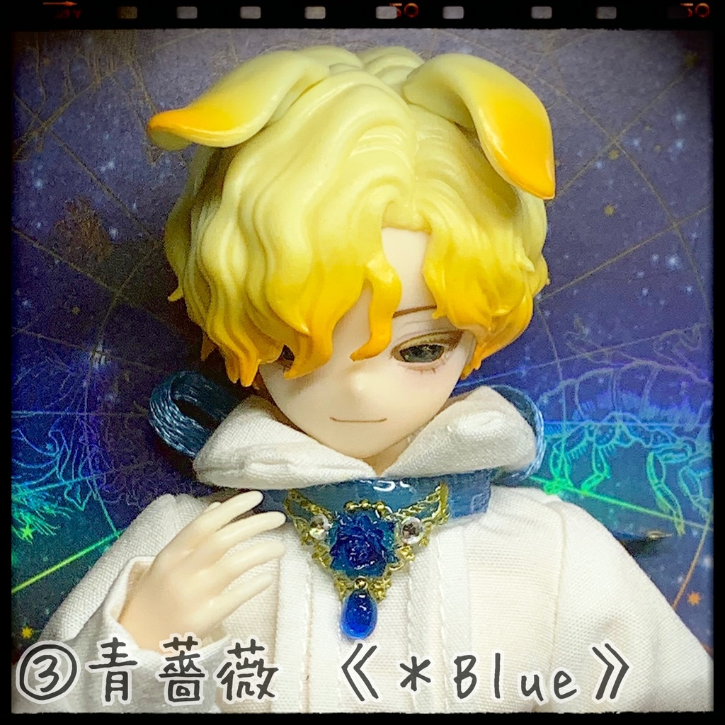 薔薇雫のリボンチョーカー:シチリアの追憶等小サイズドール用アクセサリー