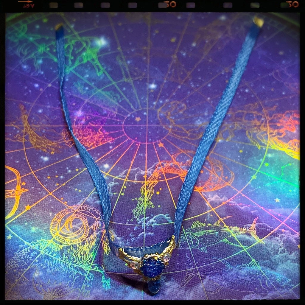 薔薇雫のリボンチョーカー:シチリアの追憶等小サイズドール用アクセサリー