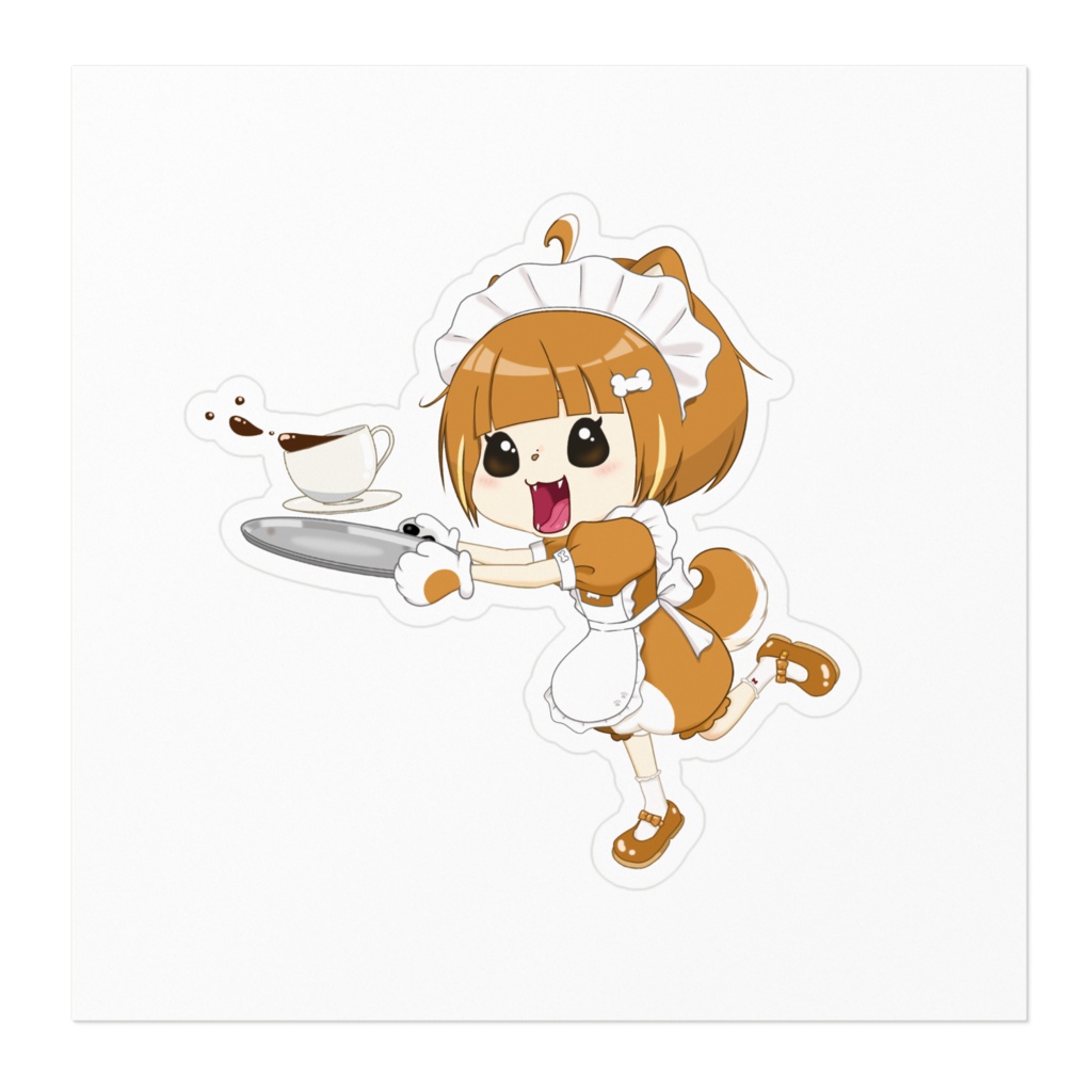 おっちょこちょいメイド服 柴犬ミク ステッカー