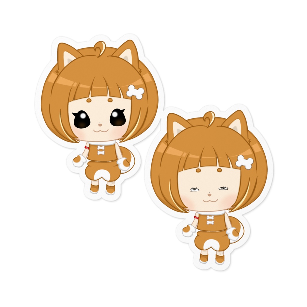 ちびミク&すっぴんミク 2枚くっつきステッカー（カットしてね！）